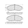 Centric Front Disc Brake Pad for Pilot, MDX, RLX, Ridgeline, ZDX (105.13780)