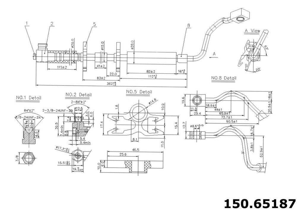 Centric Brake Hydraulic Hose for F-150, Mark LT 150.65187