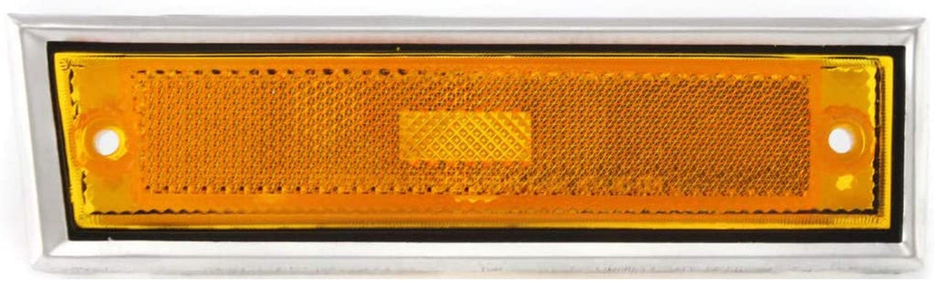 for Chevy C10 Suburban Side Marker Light 1982 83 84 85 1986 Passenger Side | Front | W/Chrome Trim | GM2551107 | 915558