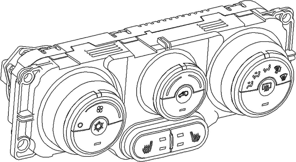 15-73255 GM Original Equipment Heating and Air Conditioning Control Panel with Rear Window Defogger Switch