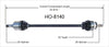 HO-8140 CV Axle Shaft