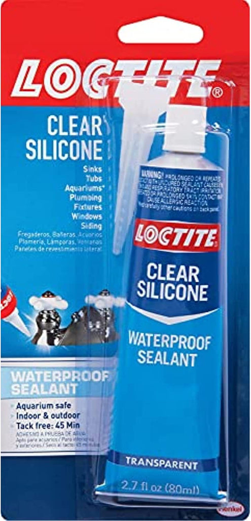 Loctite 908570 2.7 Oz Tub Clear Silicone Waterproof Sealant, Single Tube