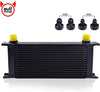 16 Row AN10-10AN Stacked Plate Oil Cooler 6AN 8AN Adapter Universal Engine Transmission Bundle with an 3-12 Wrench Spanner