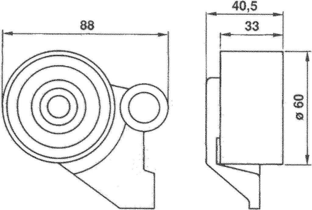 Gold T41034 Manual Timing Belt Tensioner with Bolt and Washer