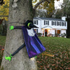 POPGIFTU 64" Large Crashing Witch Decorations, Funny Witch Crashing into Tree Halloween Outdoor Decor, Hanging into Tree/Door/Garden/Yard/Indoor/Outside Halloween Flying Witches Props Ornaments