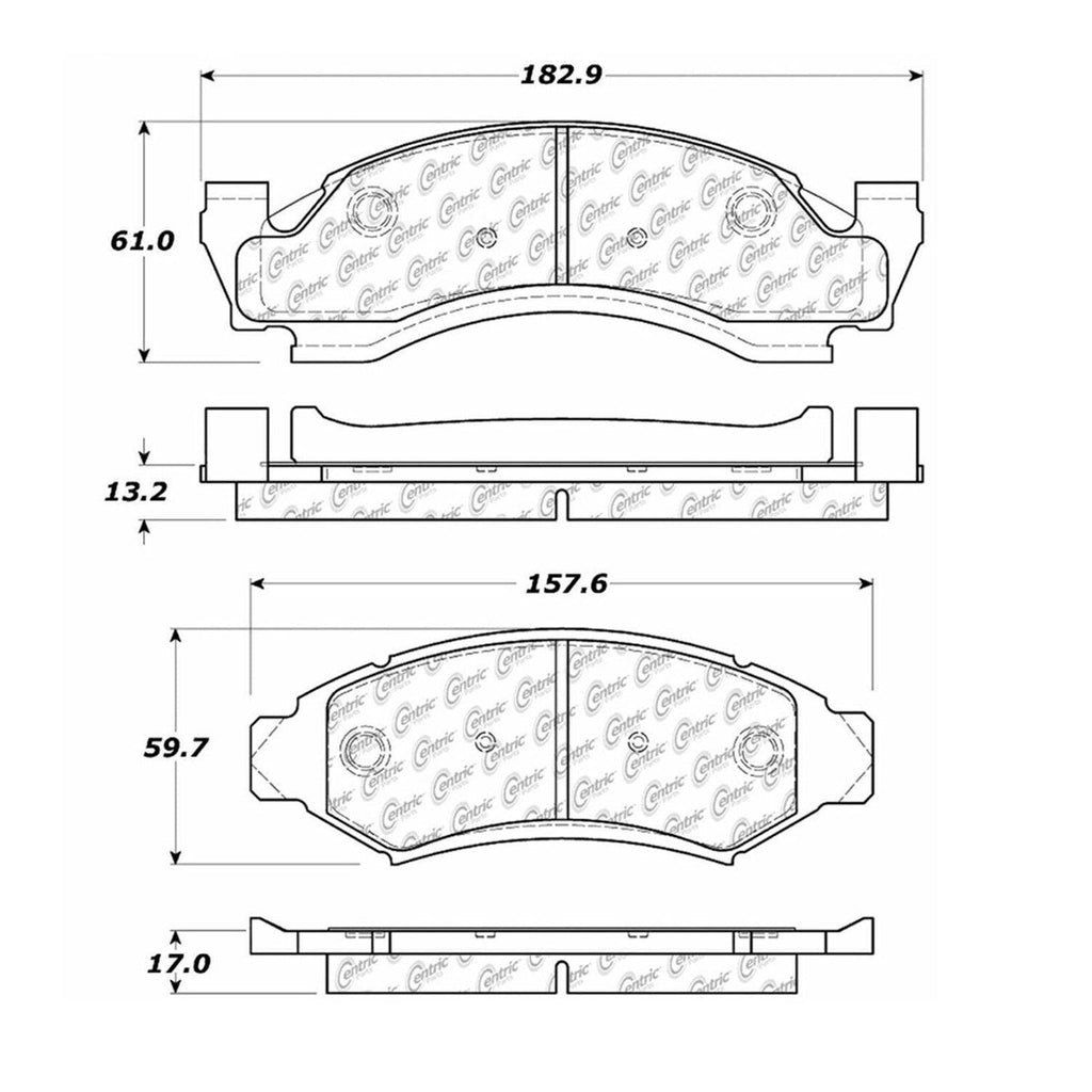 Centric Front Disc Brake Pad for Ford (102.03750)