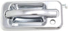 for Hummer H2 Exterior Door Handle Front, Driver Side Chrome 2003-2009 | with Key Hole| Trim: Base