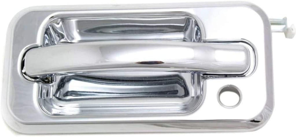 for Hummer H2 Exterior Door Handle Front, Driver Side Chrome 2003-2009 | with Key Hole| Trim: Base