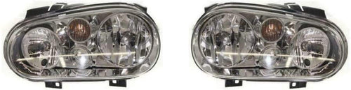 : for 1999 2000 2001 2002 Volkswagen Golf Headlight Assembly Driver and Passenger Side W/Bulbs-Replaces VW2502113 VW2503113 (Vehicle Trim: to VIN 25057050)