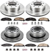 KOE5458 Autospecialty Front and Rear Replacement Brake Kit-Oe Brake Rotors & Ceramic Brake Pads