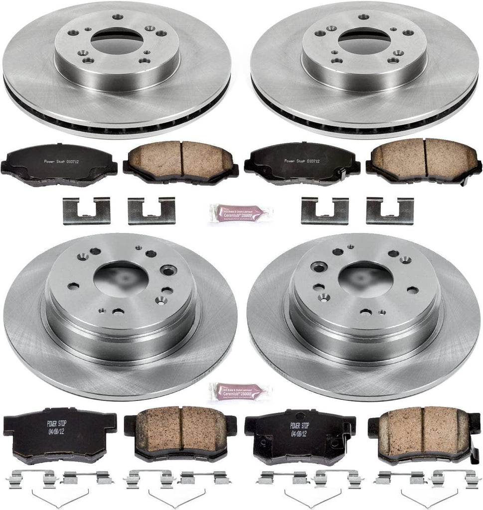KOE6171 Autospecialty Front and Rear Replacement Brake Kit-Oe Brake Rotors & Ceramic Brake Pads