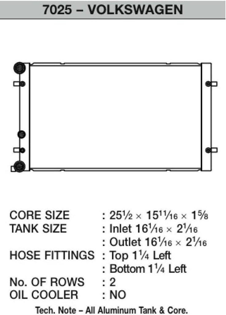 7025 High Performance Radiator