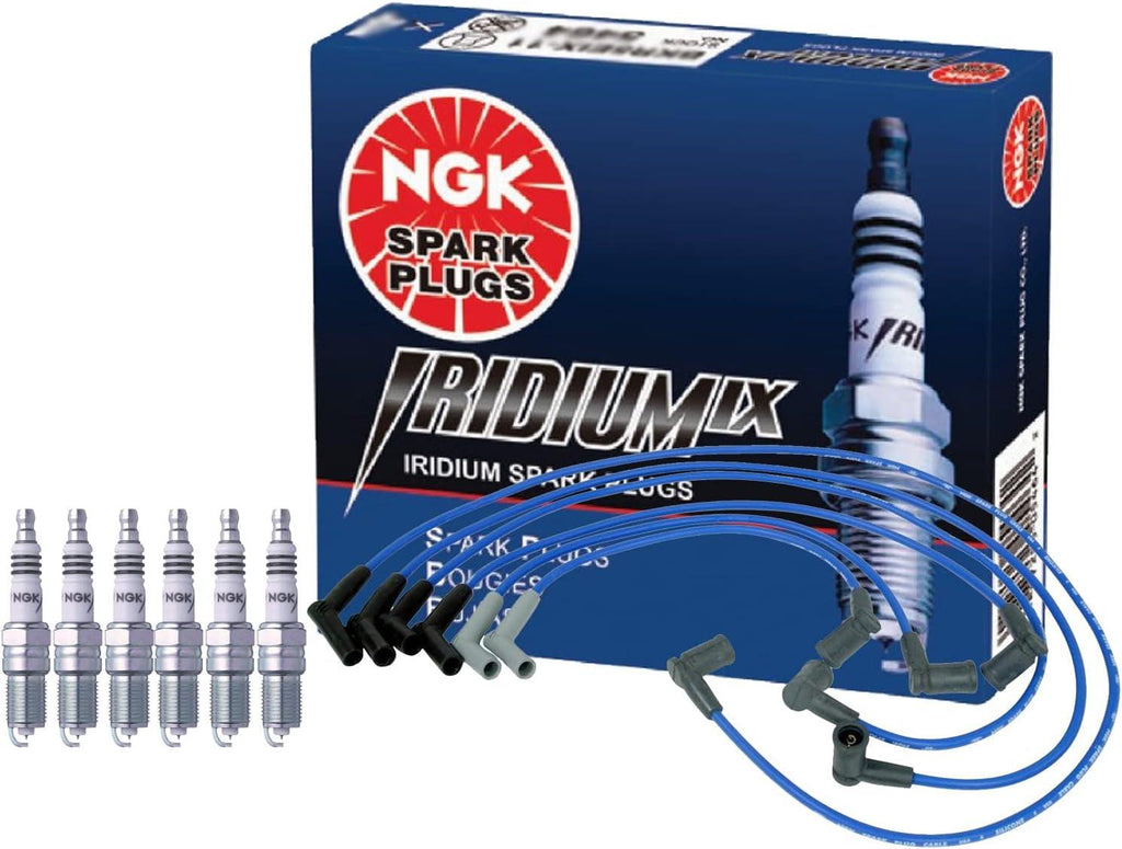 NGK Wire & 6 Iridium IX Spark Plugs Kit for Ford Ranger Mazda B3000 3.0 V6
