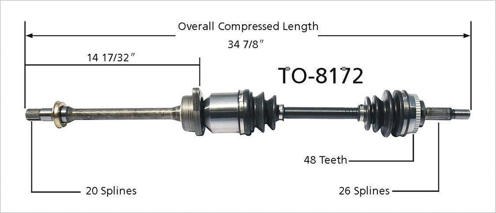 TO-8172 CV Axle Shaft