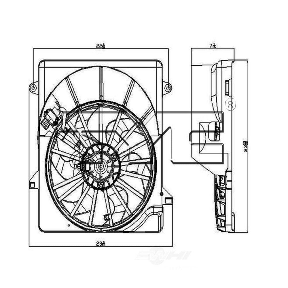 Dual Radiator and Condenser Fan Assembly