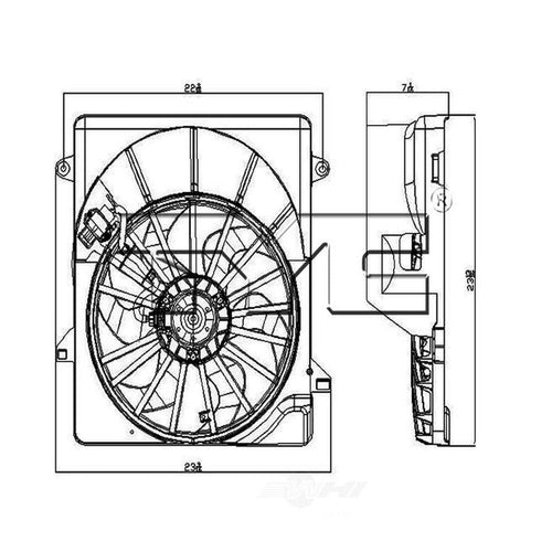 Dual Radiator and Condenser Fan Assembly