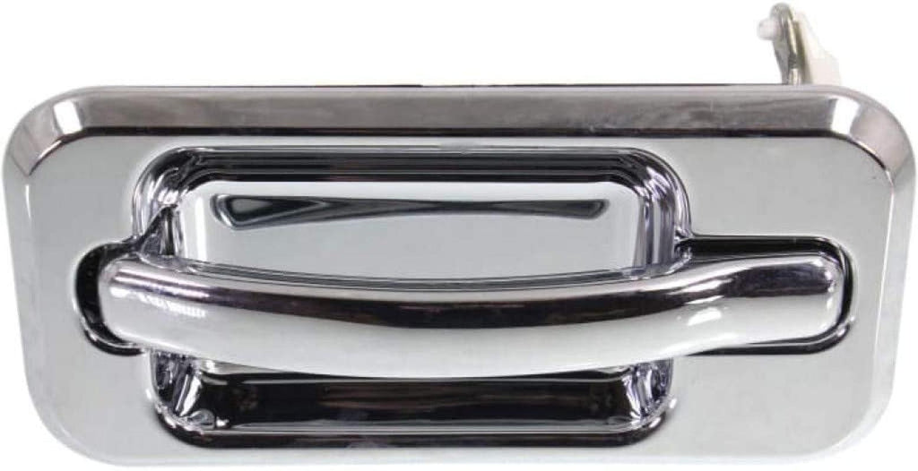 for Hummer H2 Exterior Door Handle Rear, Driver Side Chrome 2003-2009 | Trim: Base