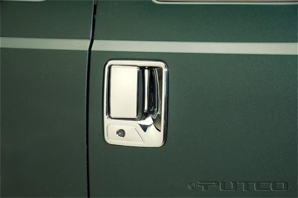 401209 Chrome Trim Door Handle Covers without Passenger Keyhole for Super Duty (4 Door)