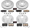 CRK2407 Coated Brake Rotor & Ceramic Brake Pads- Front & Rear