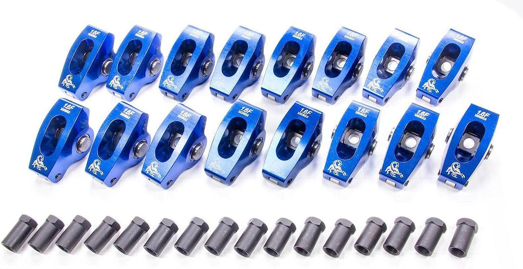 1018 1.6 Ratio Roller Rocker Arm for Small Block Ford - Pack of 16