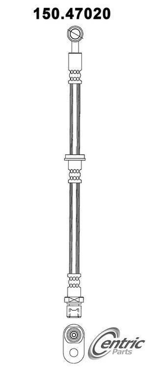 Centric Brake Hydraulic Hose for 1992-1997 SVX 150.47020