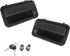 Front Black Exterior outside Door Handle with Lock Cylinder Kit Compatible with CK Truck