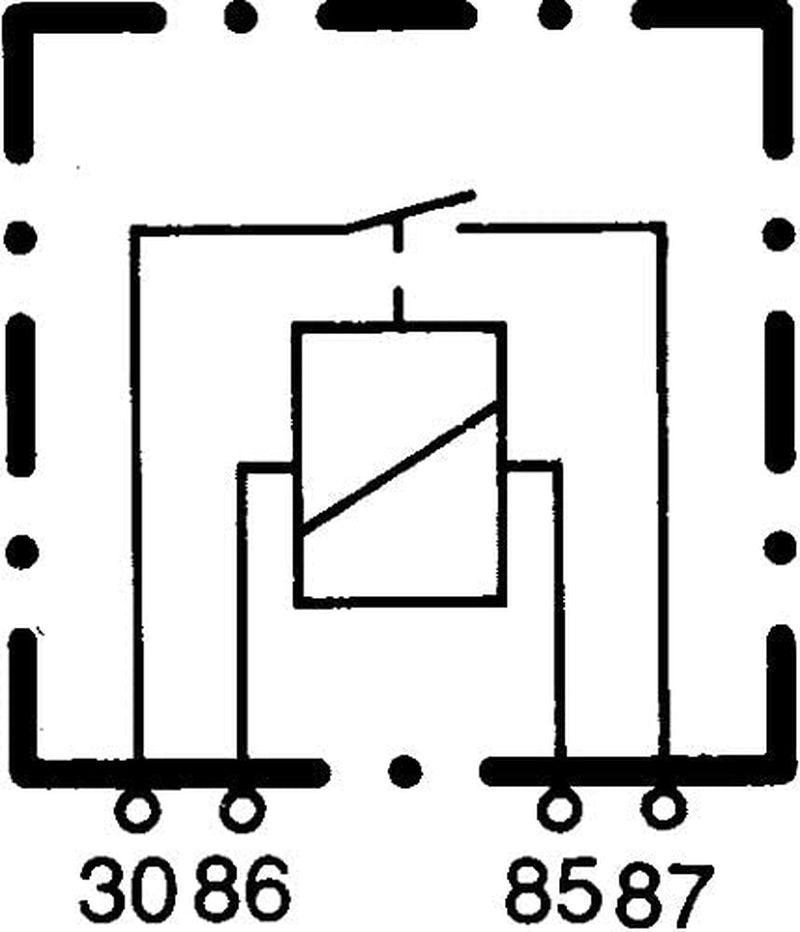 4RA 965 400-001 RELAY 12V 30A SPST BKT Black