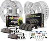 K15085DK-26 Front and Rear Z26 Carbon Fiber Brake Pads with Drilled & Slotted Brake Drums Kit