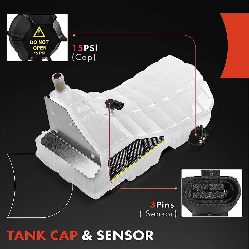 A-Premium Coolant Overflow Reservoir Bottle Tank Compatible with Kenworth W900, T800, T660, T600; and Peterbilt 389, 388, 386, 385, 384, 382, 377, 367, 365, 348; Replaces N5346001, T1673008, 603-5403