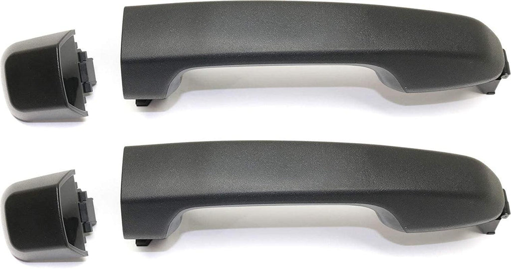 Aftermarket Rear Door Handle Compatible with 2010-2018 Toyota 4Runner/Lexus GX460 outside Textured Black Plas and Sensor Passenger and Driver Side
