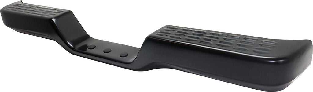 Evan-Fischer Aftermarket Step Bumper Compatible with 1989-1995 Toyota Pickup Powdercoated Black Steel with Mounting Bracket(S)