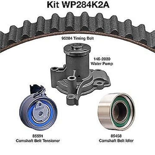 Engine Timing Belt Kit with Water Pump for Elantra, Soul, Sportage+More WP284K2A