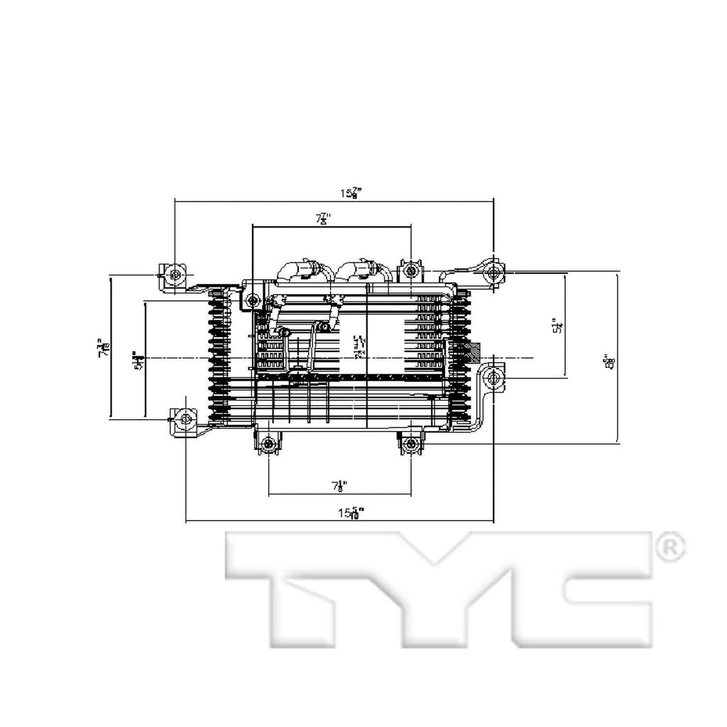 TYC Automatic Transmission Oil Cooler for LX570, Land Cruiser 19060