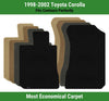 Lloyd Velourtex Front Row Carpet Mats for 1998-2002 Toyota Corolla