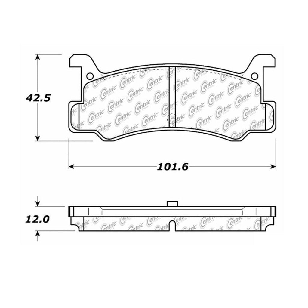 Centric Rear Disc Brake Pad for MX-3, Capri, 323, Tracer (102.03660)