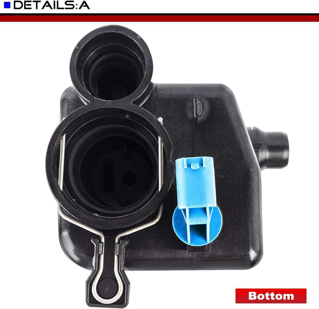 A-Premium Engine Coolant Overflow Recovery Reservoir Tank [With Sensor & Cap] Compatible with BMW [E46] 320I 323I 323Ci 325I 325Ci 325Xi 328I 328Ci 330I 330Ci 330Xi 1999-2006, Replace# 17137787039