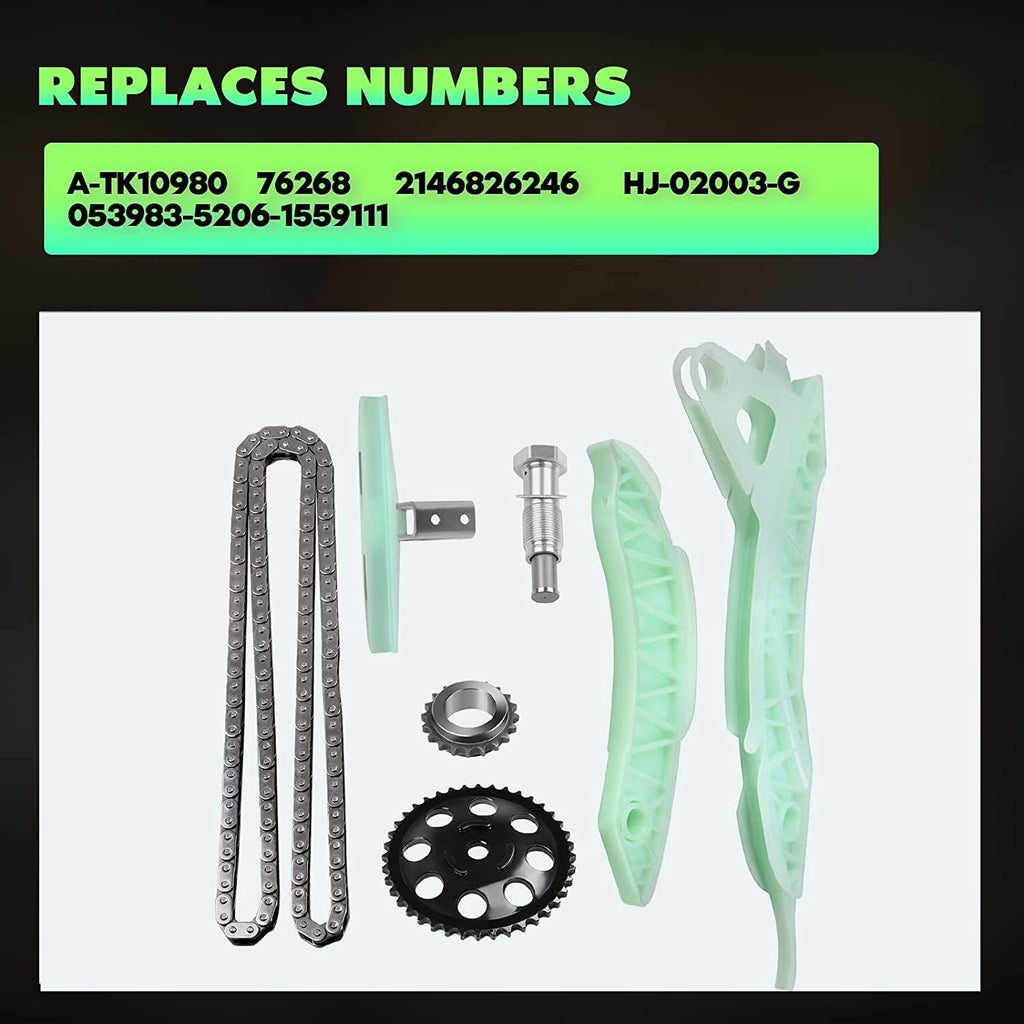 Engine Timing Part Chains Set Timing Chain Kits,  Fits for Mini Cooper 1.6L L4 DOHC 16Valves Engine Code N14B16A 2007-2010 Replacement Timing Tools