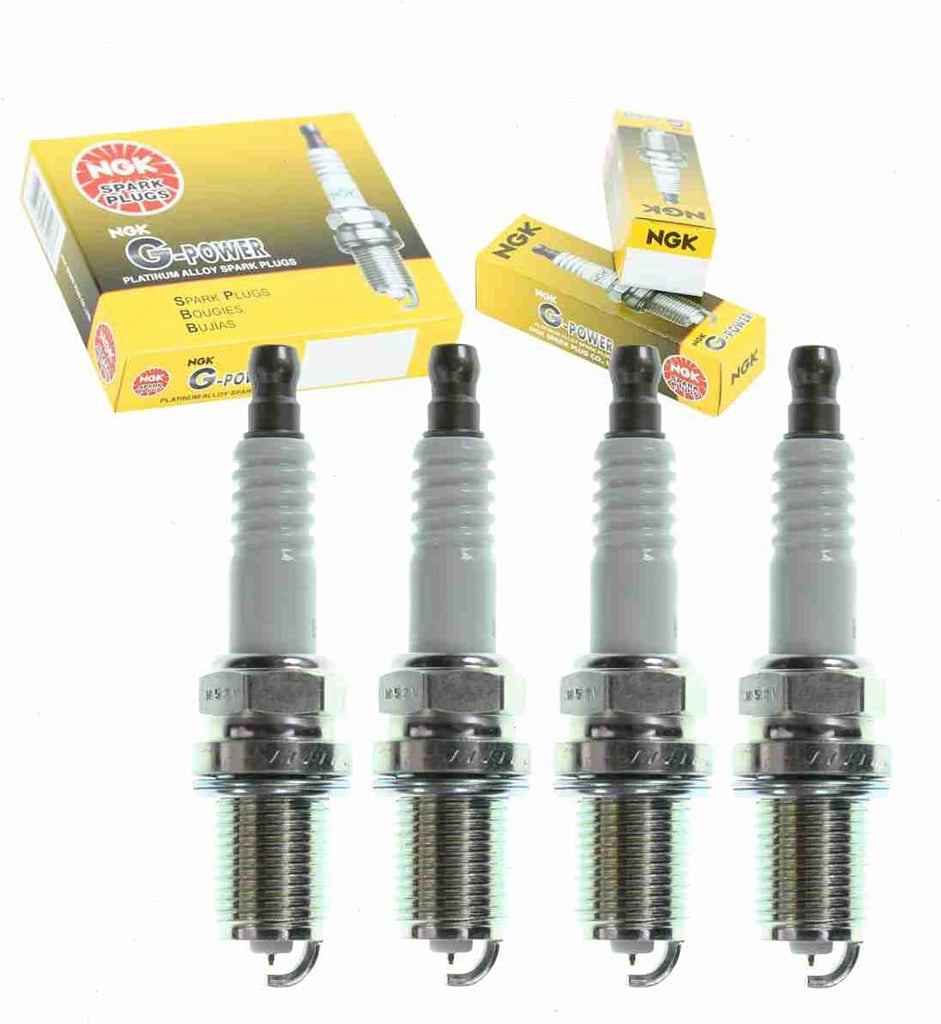 4 Pc NGK G-Power Spark Plugs Compatible with Nissan Frontier 2.4L L4 1998-2004