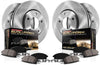 KOE7929 Autospecialty Front and Rear Replacement Brake Kit-Oe Brake Rotors & Ceramic Brake Pads