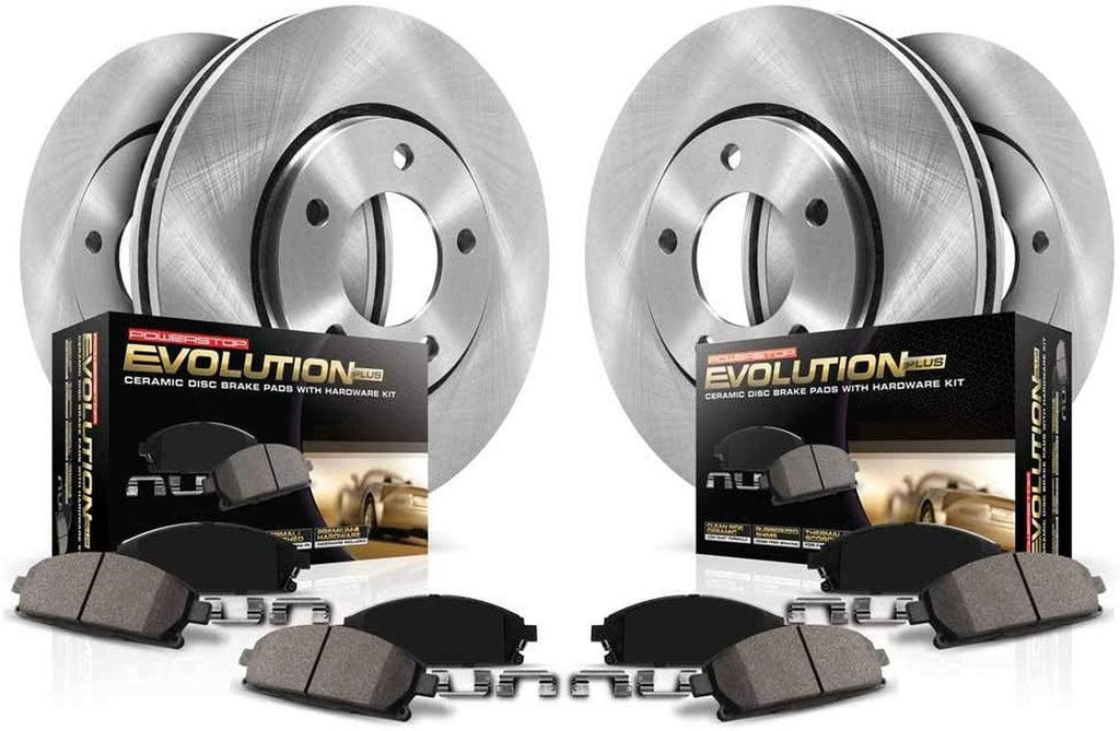 KOE7929 Autospecialty Front and Rear Replacement Brake Kit-Oe Brake Rotors & Ceramic Brake Pads