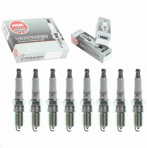8 Pc NGK V-Power Spark Plugs Compatible with Lincoln Navigator 5.4L V8 1998-2004