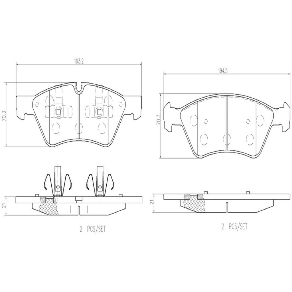 Brembo Front Disc Brake Pad Set for Mercedes-Benz (P50063N)