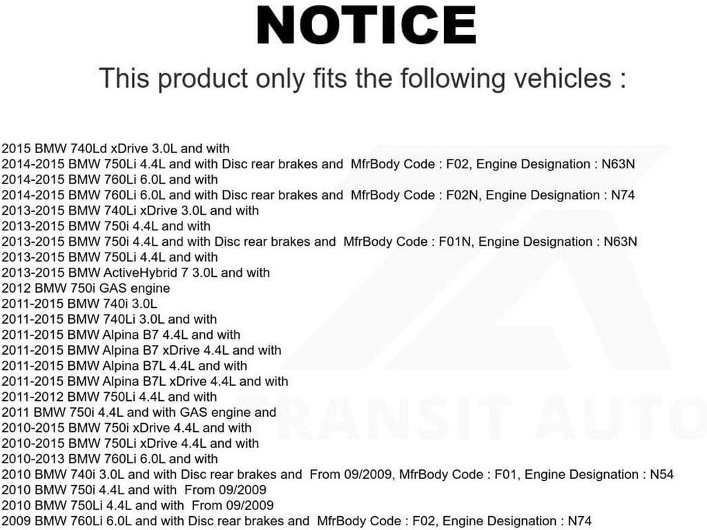 Mpulse Rear Disc Brake Pads Wear Sensor SEN-2BWS0268 for BMW 750Li Xdrive 740Li 750I 740I Alpina B7 760Li 740Ld B7L Activehybrid 7