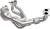 Manifold Catalytic Converter OEM Grade Federal/Epa Compliant 52587 - Stainless Steel 2.25In Main Piping, 26.8In Overall Length, Midbed & Post Converter O2 Sensor - OEM Replacement for Subaru