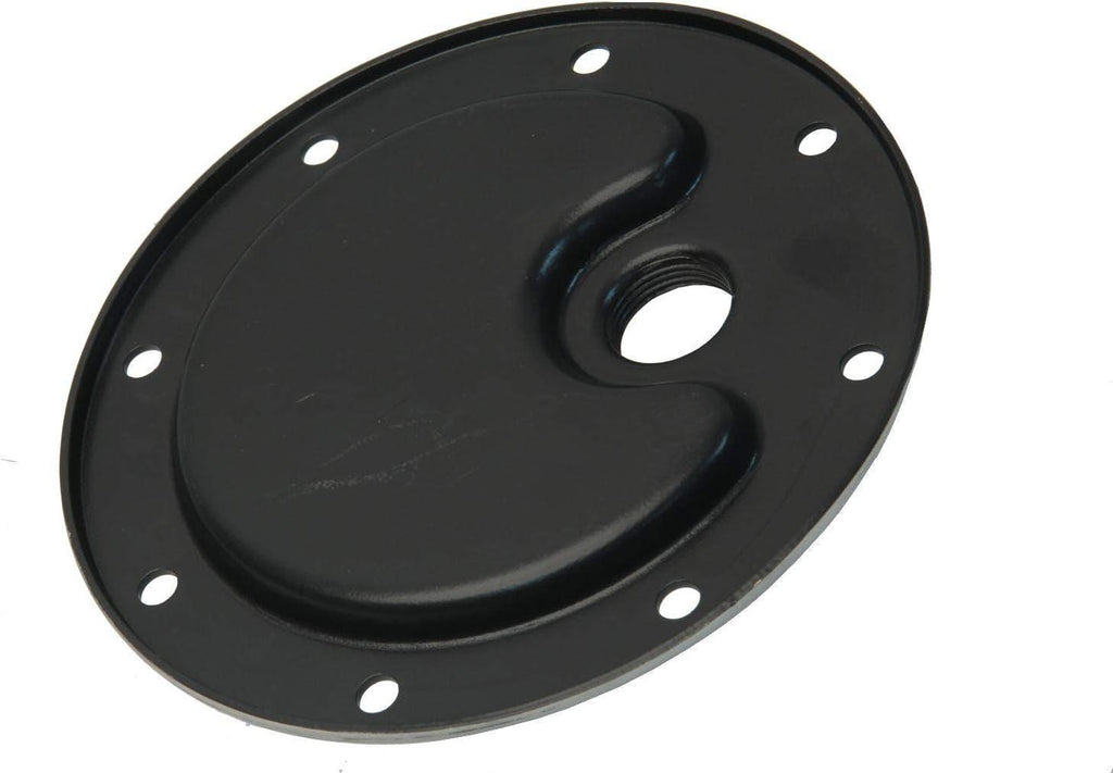 URO Parts 90110138600PRM Engine Sump Plate, Stainless Steel Construction; Original Style with Drain Hole