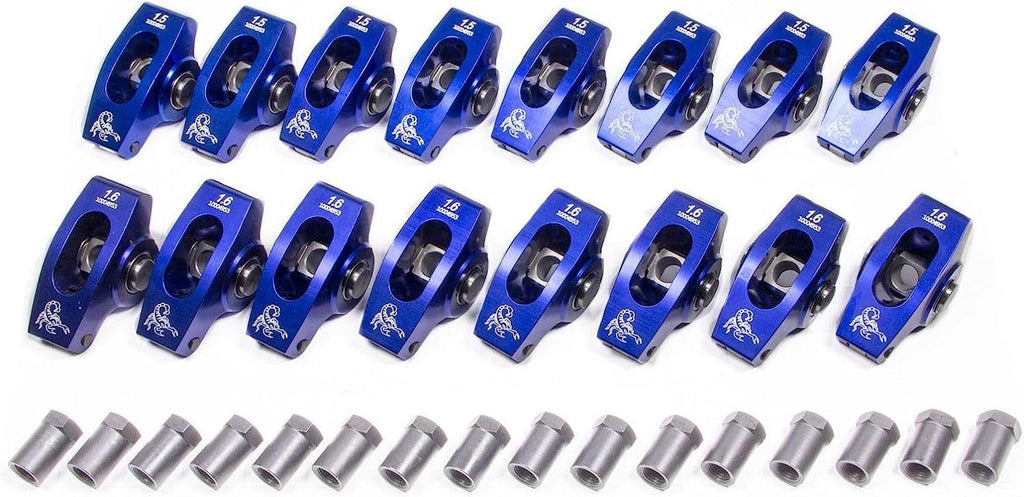 Scorpion (3028BL) 1.5/1.6 Ratio X 7/16 Stud Roller Rocker Arm for Small Block Chevy
