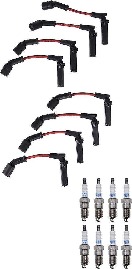 Denso Wire Set 7Mm & 8 Platinum TT Spark Plugs 0.040 Kit for Chevy GMC V8