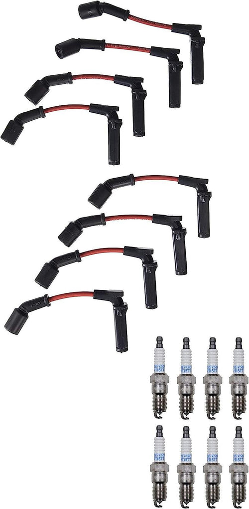 Denso Wire Set 7Mm & 8 Platinum TT Spark Plugs 0.040 Kit for Chevy GMC V8