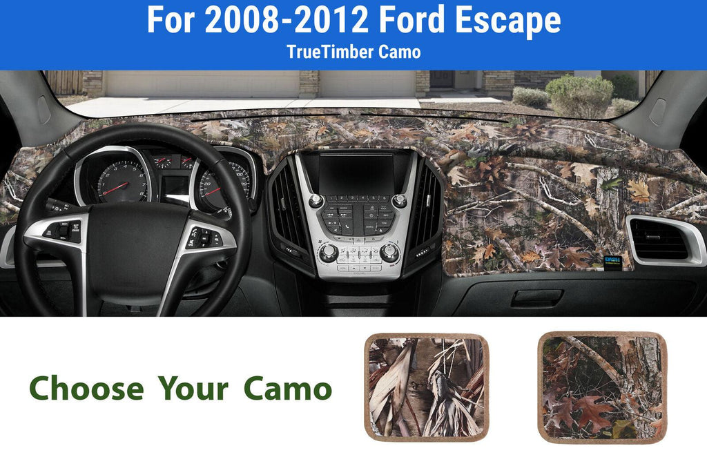 Dashboard Dash Mat Cover for 2008-2012 Ford Escape (Truetimber Camo)