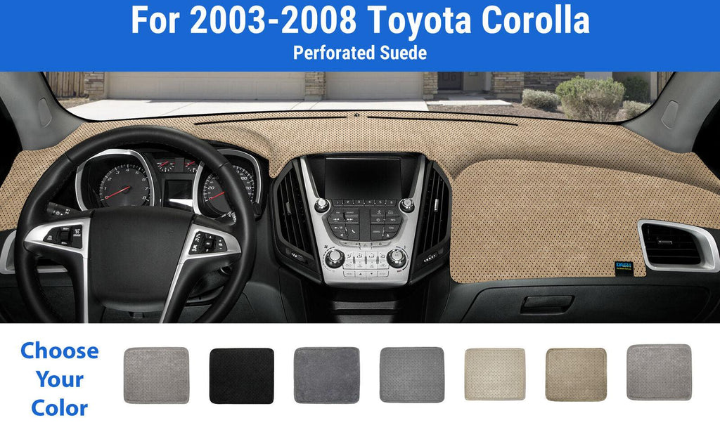 Dashboard Dash Mat Cover for 2003-2008 Toyota Corolla (Sedona Suede)